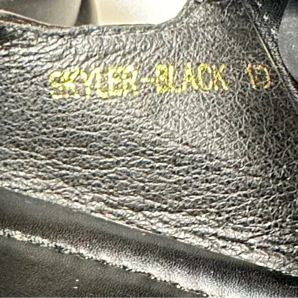 Azalea Wang Skyler Chunky Platform Sandals Size 10 Black Ankle Strap - Picture 6 of 7